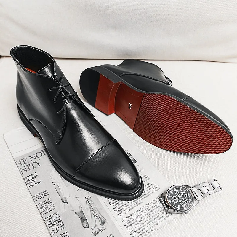 Hnzxzm Men Shoes Red Sole Fashion Business Casual Party Banquet Daily Retro Carved Lace-up Brogue Dress Shoes
