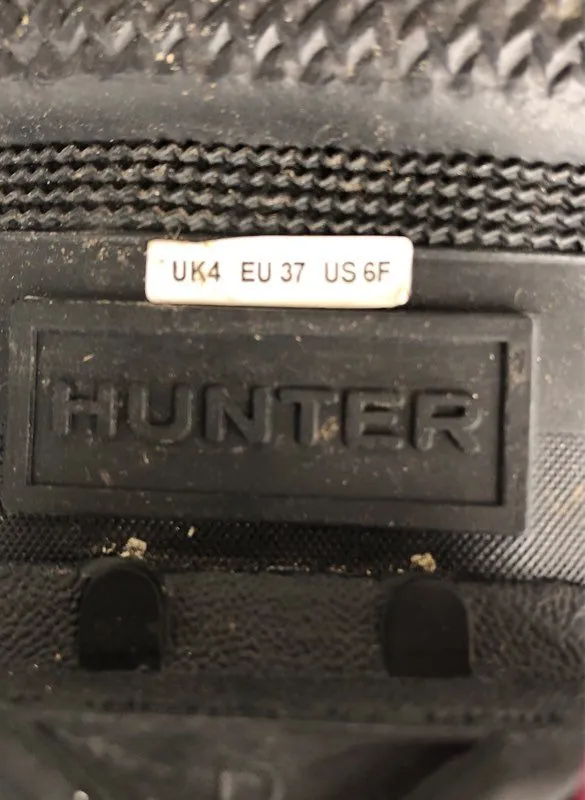 Hunter Women's Black Rain Boots - Size 6