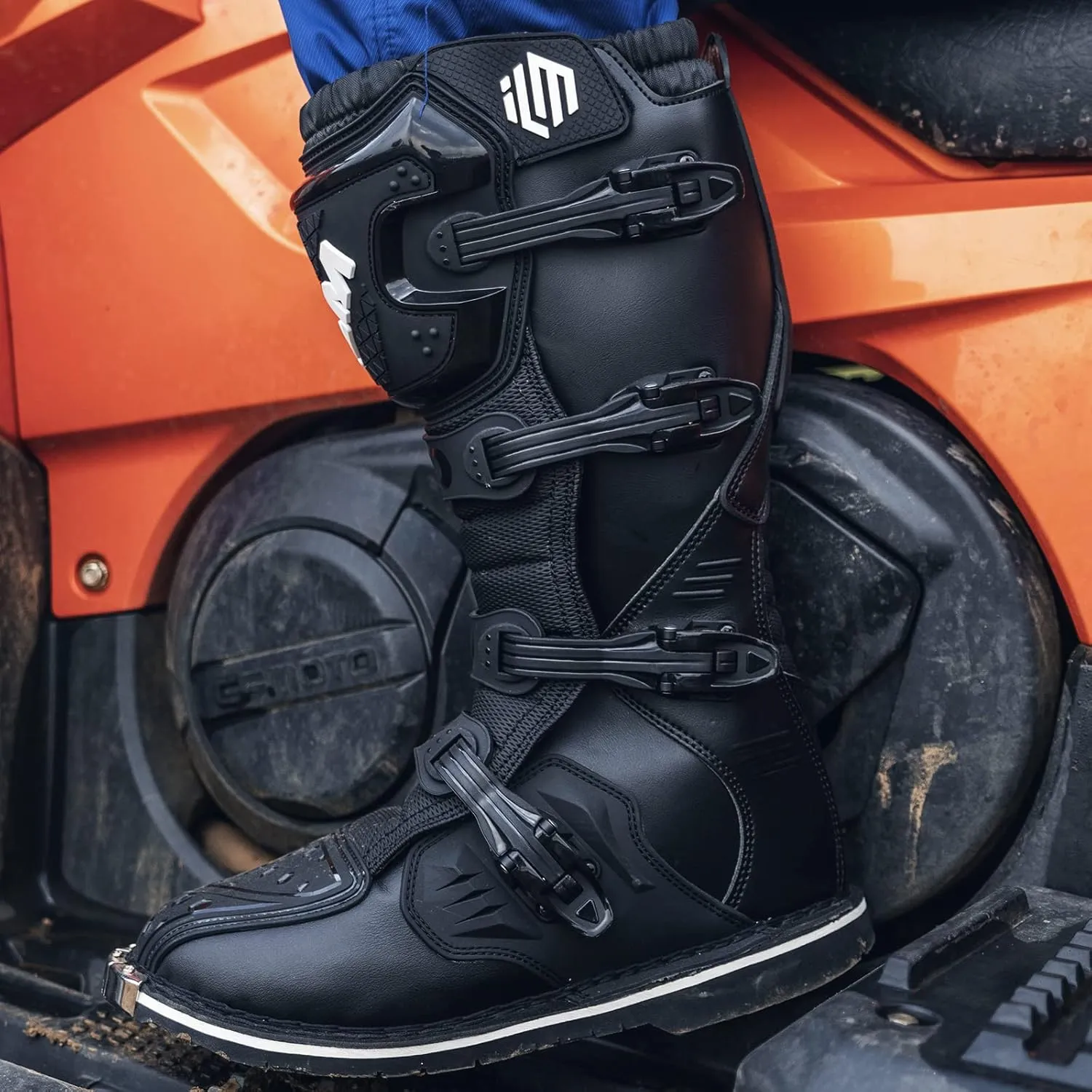 ILM Motorcycle Boots Waterproof ATV Motorcross Dirt Blike for Men Model MX3