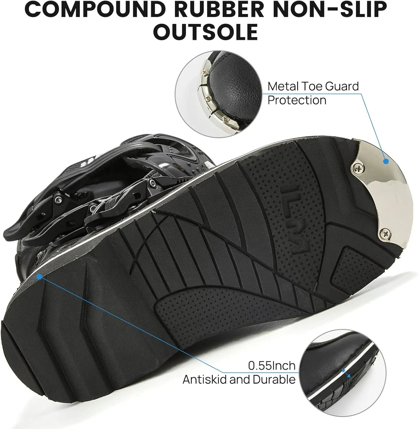 ILM Motorcycle Boots Waterproof ATV Motorcross Dirt Blike for Men Model MX3