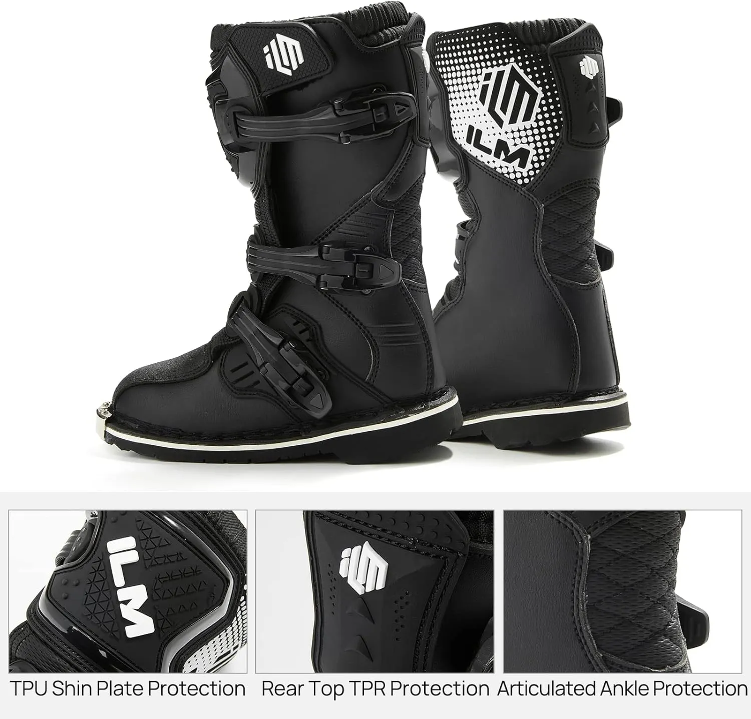 ILM Motorcycle Boots Waterproof ATV Motorcross Dirt Blike for Men Model MX3