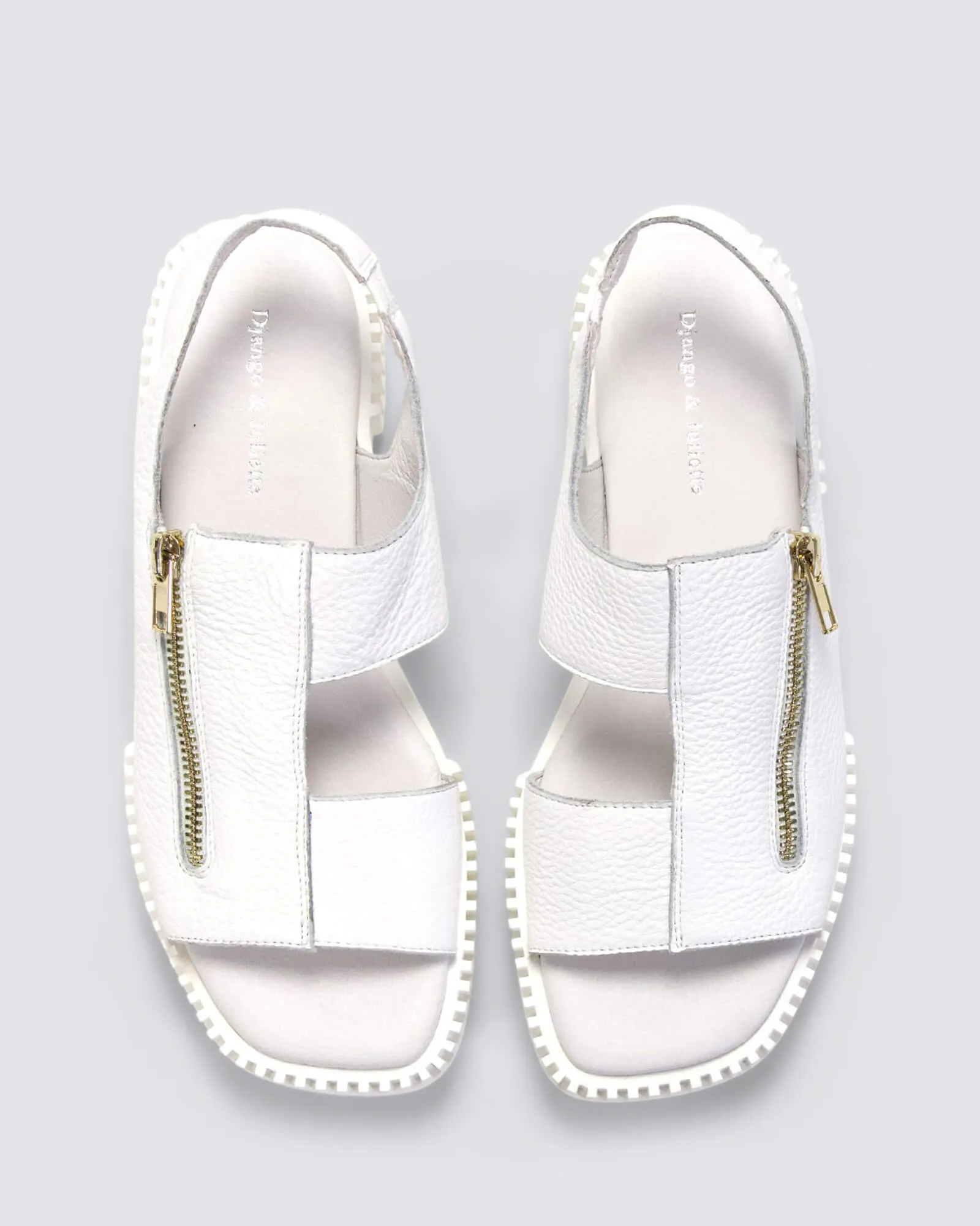 INGLISH SLINGBACK SANDALS WHITE LEATHER