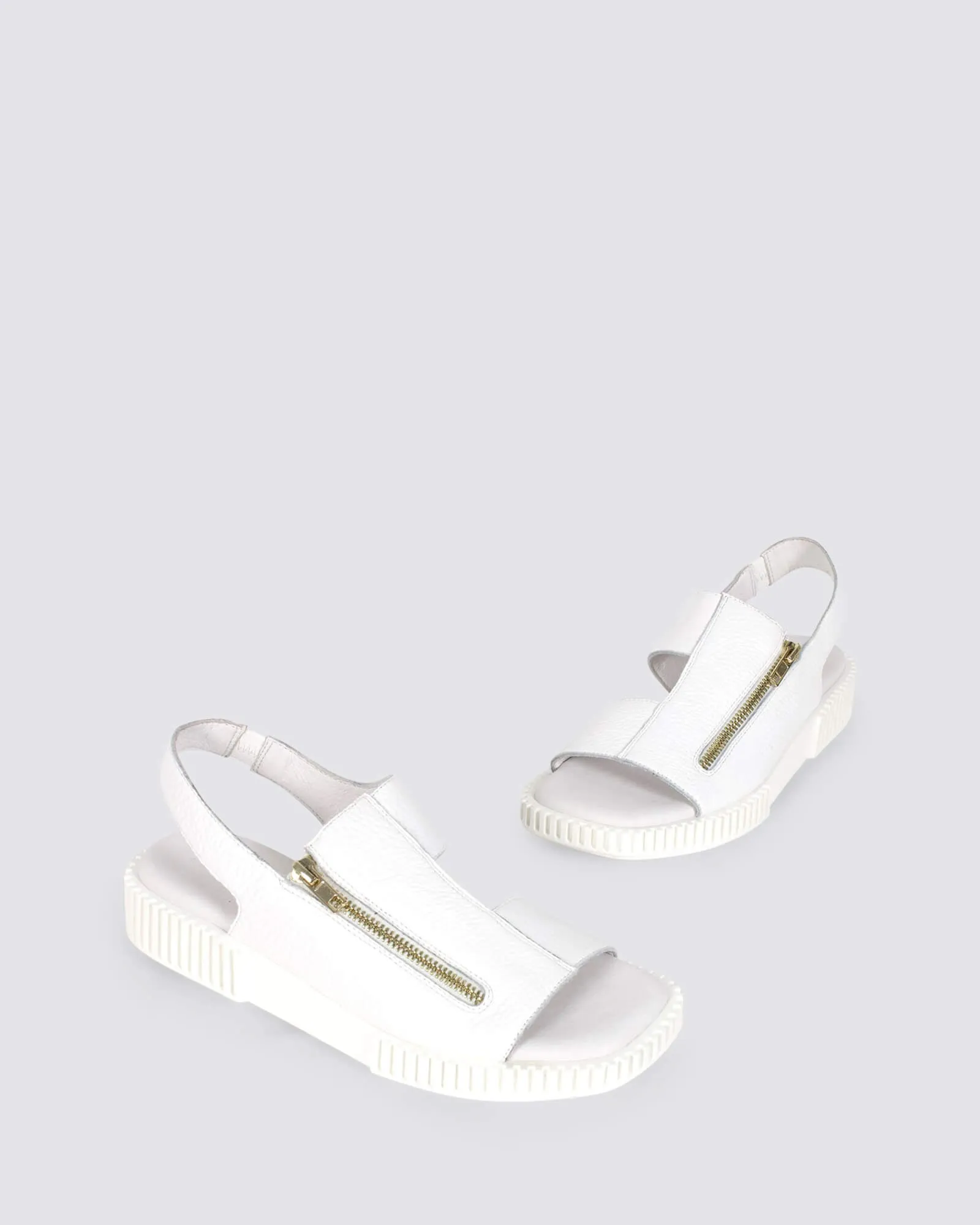 INGLISH SLINGBACK SANDALS WHITE LEATHER