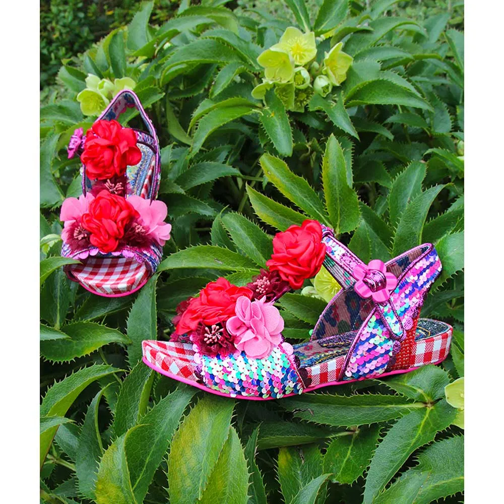 Irregular Choice Women's 3911 24 Blossoming Beauty Sandals Red