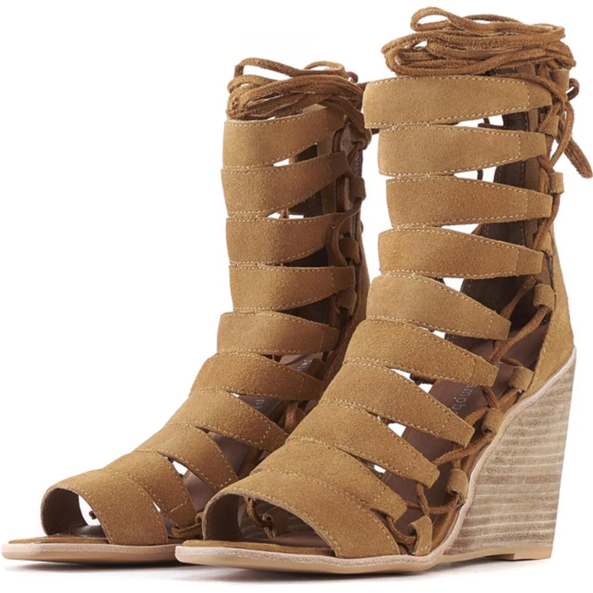 Jeffrey Campbell for Women: Zaferia-Hi Camel Suede Wedges