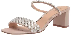Jewel Badgley Mischka Women's Orsen Heeled Sandals, Rose Gold, 7