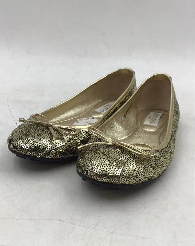 Jimmy Choo Women's Gold Sequin Slip-On Ballet Flats - Size 36