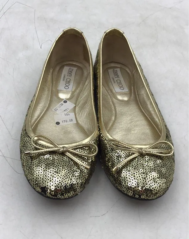 Jimmy Choo Women's Gold Sequin Slip-On Ballet Flats - Size 36