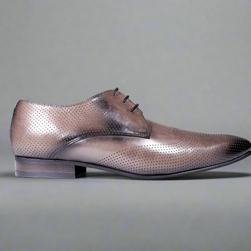 John Drake Brogue Lace-up in Grey