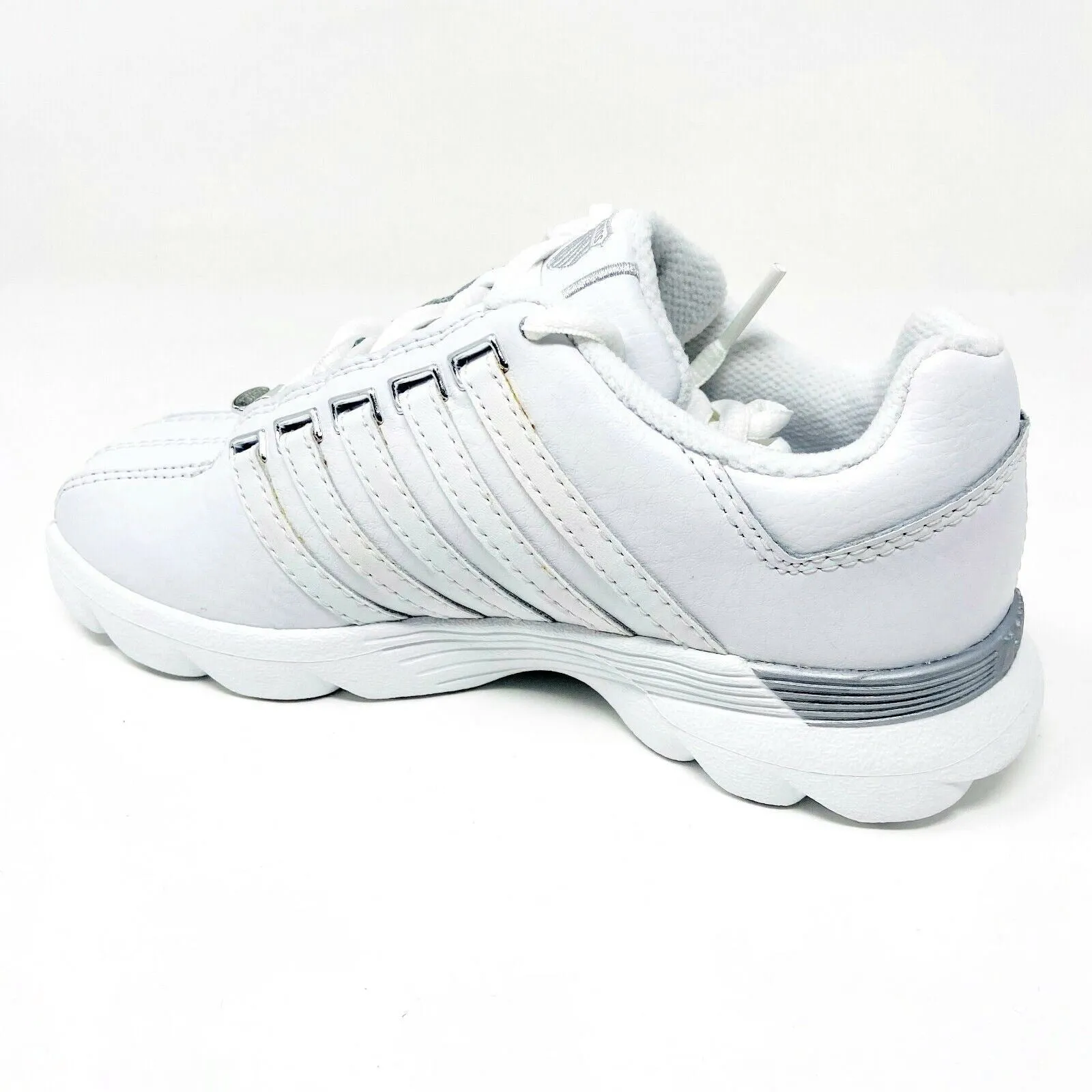 K-Swiss Beland White Platinum Child Kids Casual Sneakers 5574147