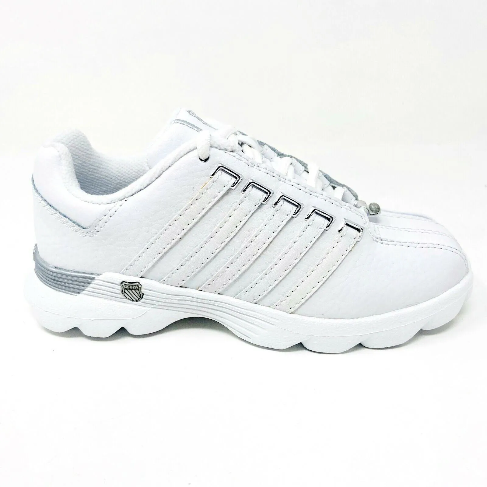 K-Swiss Beland White Platinum Child Kids Casual Sneakers 5574147