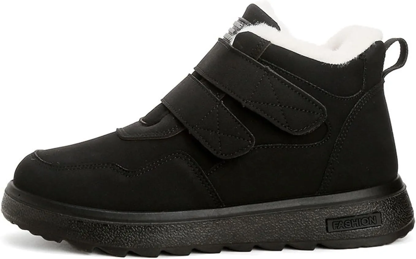 Kids Fr Lined Ankle Snow Boots Girls Boys Toddler Insulated Warm Fleece Winter Sneakers High Top Girls Booties Size 12