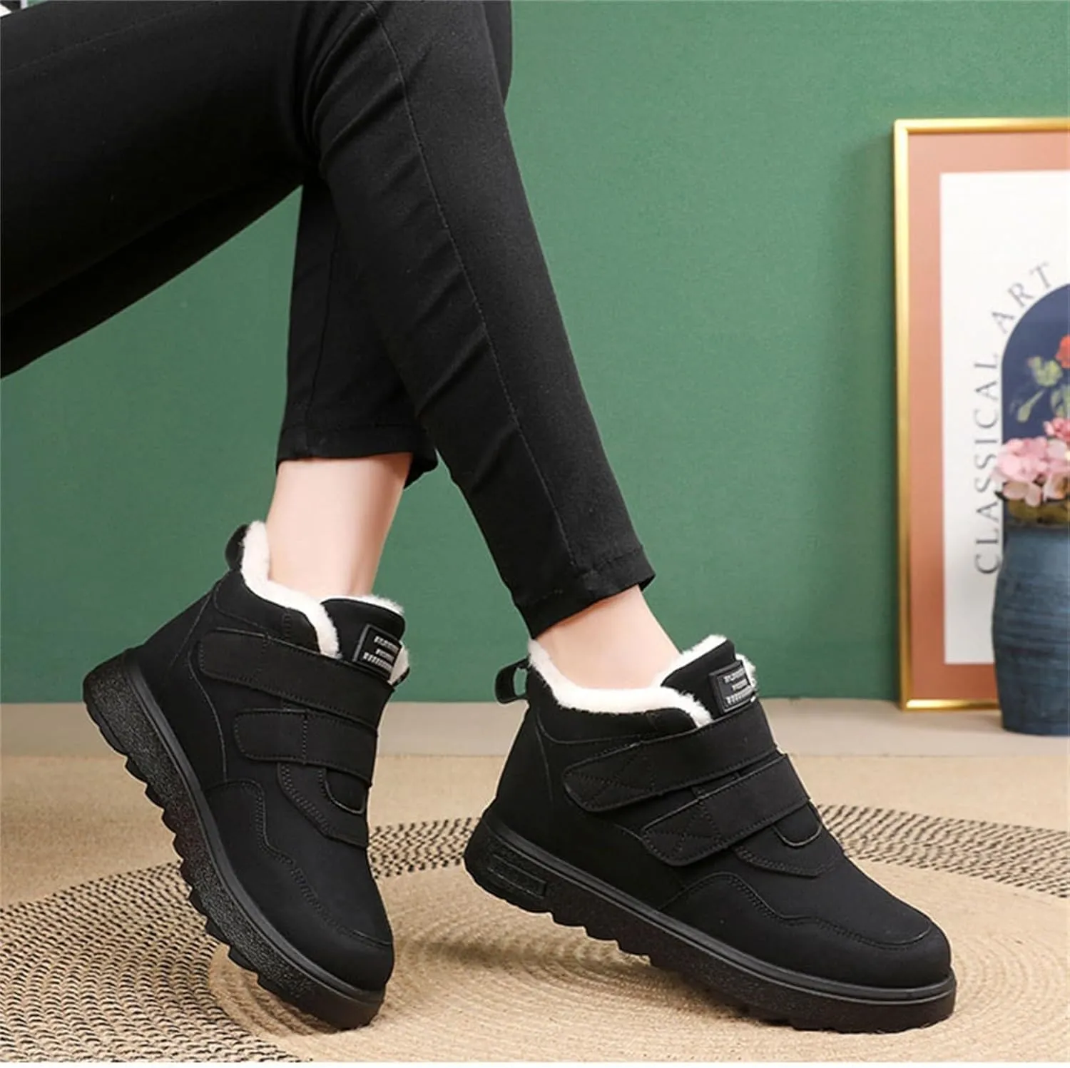 Kids Fr Lined Ankle Snow Boots Girls Boys Toddler Insulated Warm Fleece Winter Sneakers High Top Girls Booties Size 12