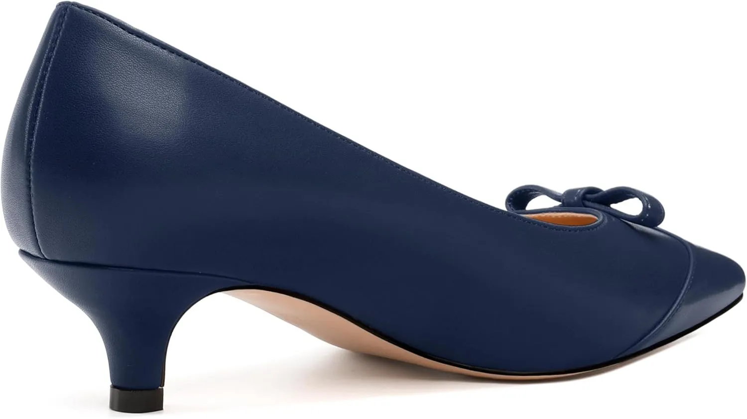 Kitten Heels for Women, Pointed Toe Kitten Low Heels Bow Tie Women's Pumps, Comfortable Dress Wedding Office Daily Shoes