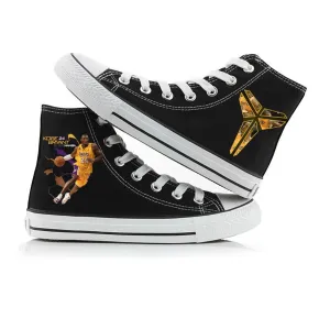 Kobe Bryant Shoes High Top Canvas Shoes Unisex Casual Shoes Black Mamba Sneaker Gifts