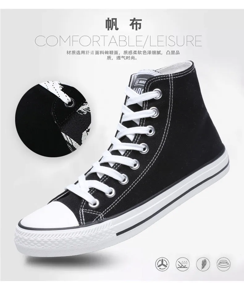 Kobe Bryant Shoes High Top Canvas Shoes Unisex Casual Shoes Black Mamba Sneaker Gifts