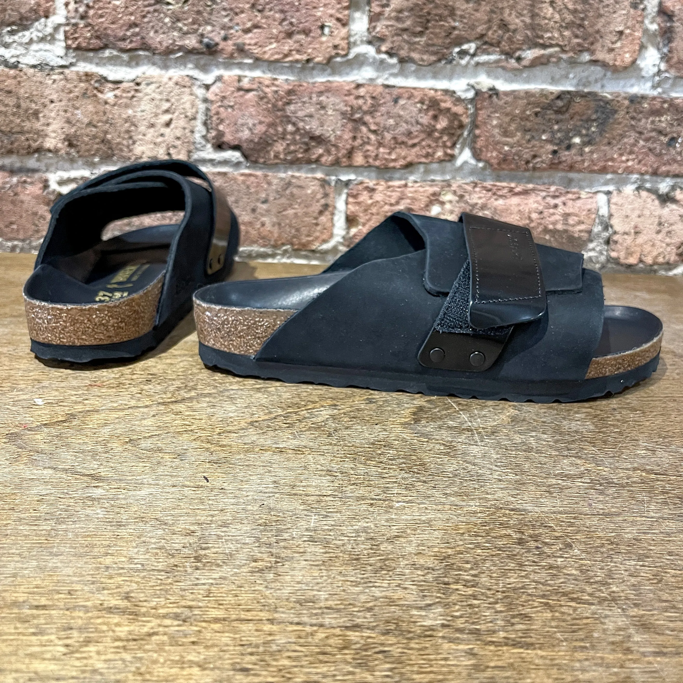 Kyoto Black Nubuck Leather