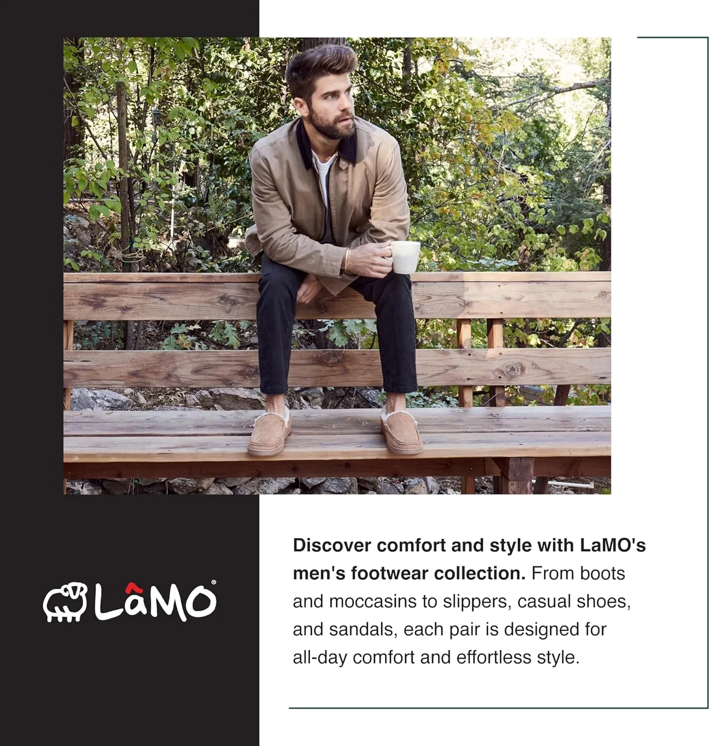 Lamo Men's Andrew Loafer for Men - Sleek Nylon Upper, Padded Brushed Polyester Lining, Cushioned Multi-Spandex Footbed, LaMO-LITE EVA Outsole, Versatile Collapsible Heel - Stylish
