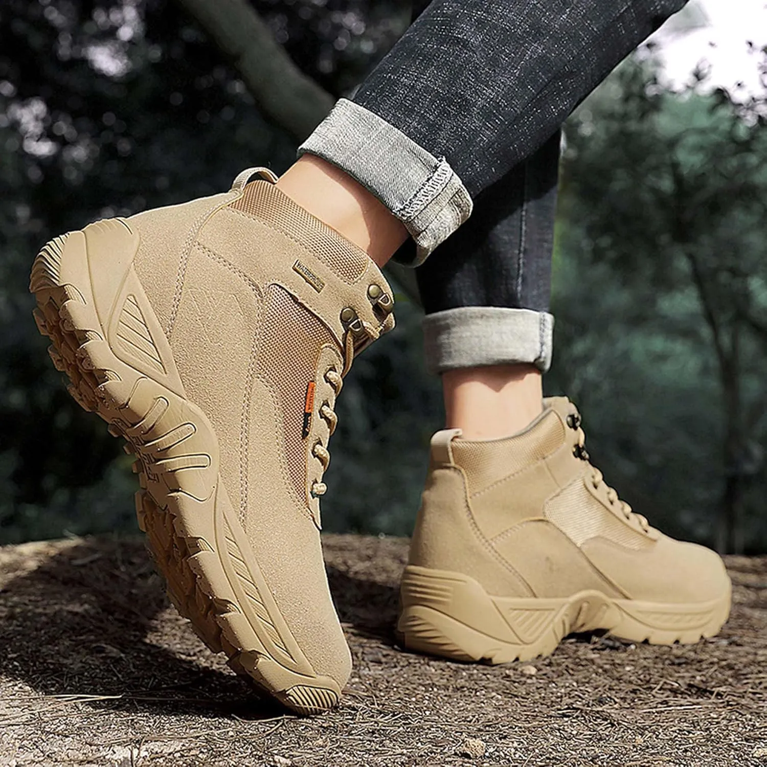 Large Size Field Training Military Boots Combat Boots Snow Boots Men's Shoes Shoes Men's Shoes Waterproof and Anti Slip Hiking Shoes