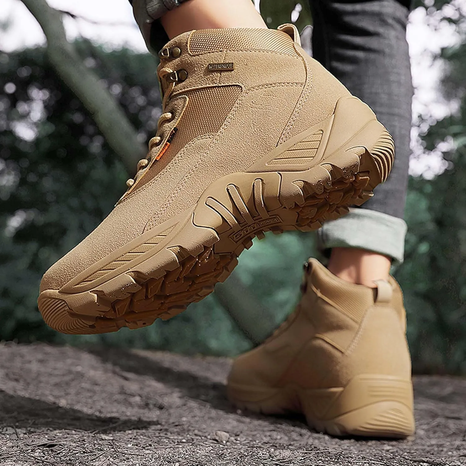 Large Size Field Training Military Boots Combat Boots Snow Boots Men's Shoes Shoes Men's Shoes Waterproof and Anti Slip Hiking Shoes