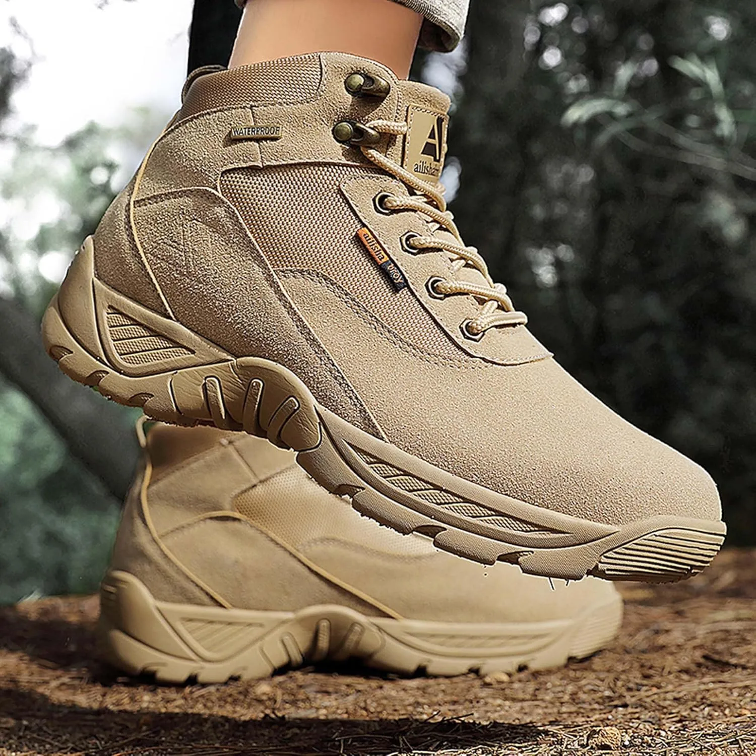 Large Size Field Training Military Boots Combat Boots Snow Boots Men's Shoes Shoes Men's Shoes Waterproof and Anti Slip Hiking Shoes