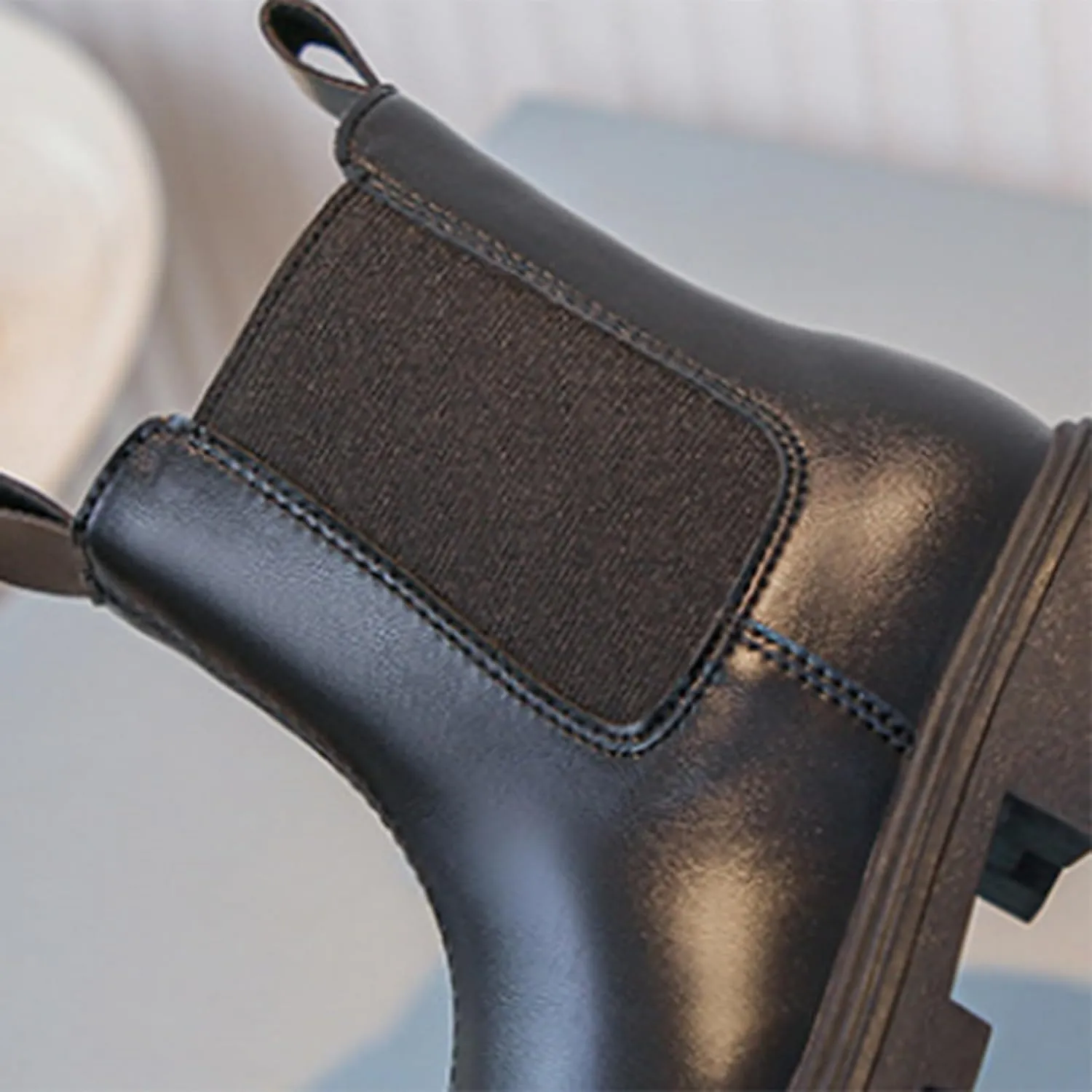 Leather aterproof Booties For Girls Kids Dress Dance Outdoor Non Slip Shoes Side Zipper Sole Soft Boots Light Comfy