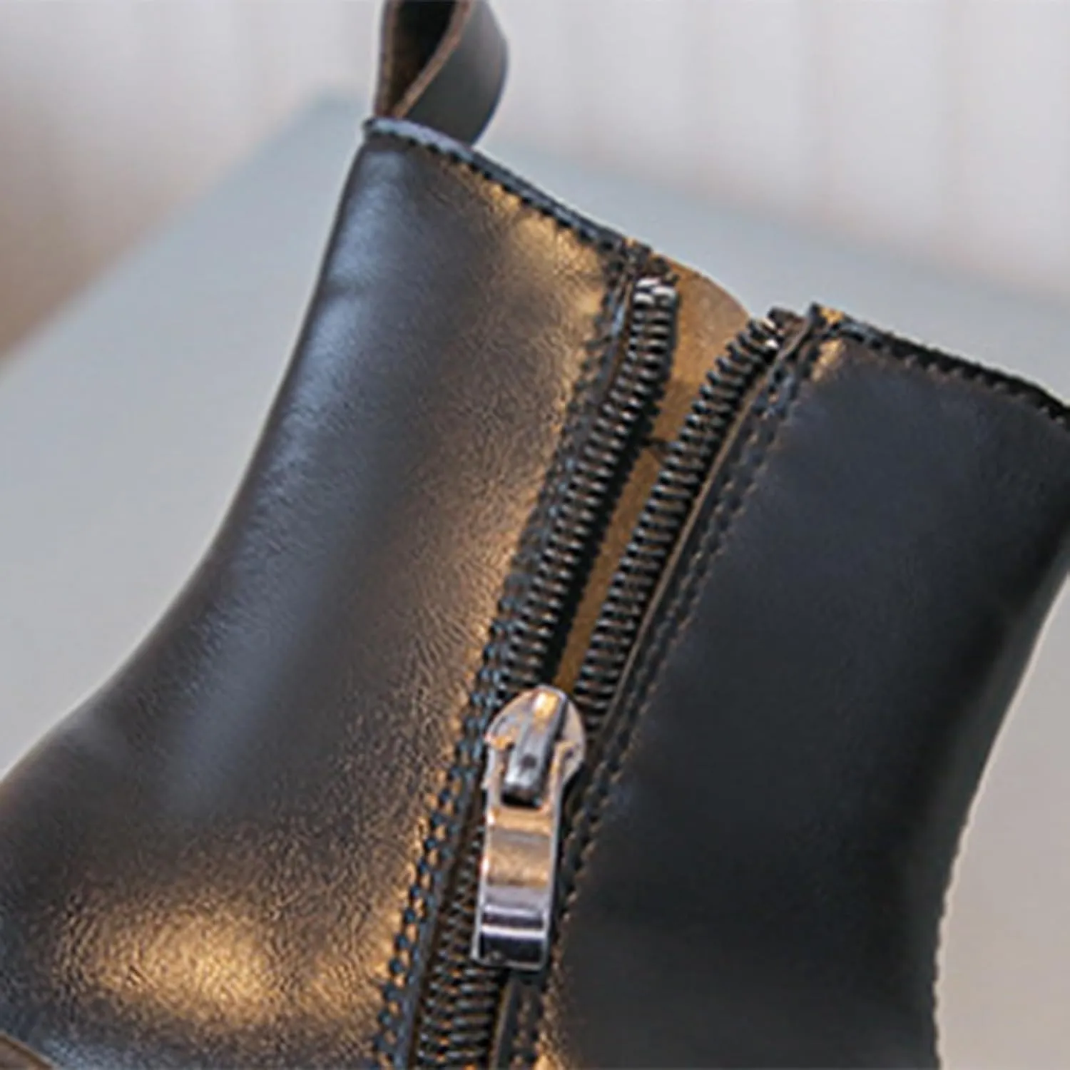 Leather aterproof Booties For Girls Kids Dress Dance Outdoor Non Slip Shoes Side Zipper Sole Soft Boots Light Comfy