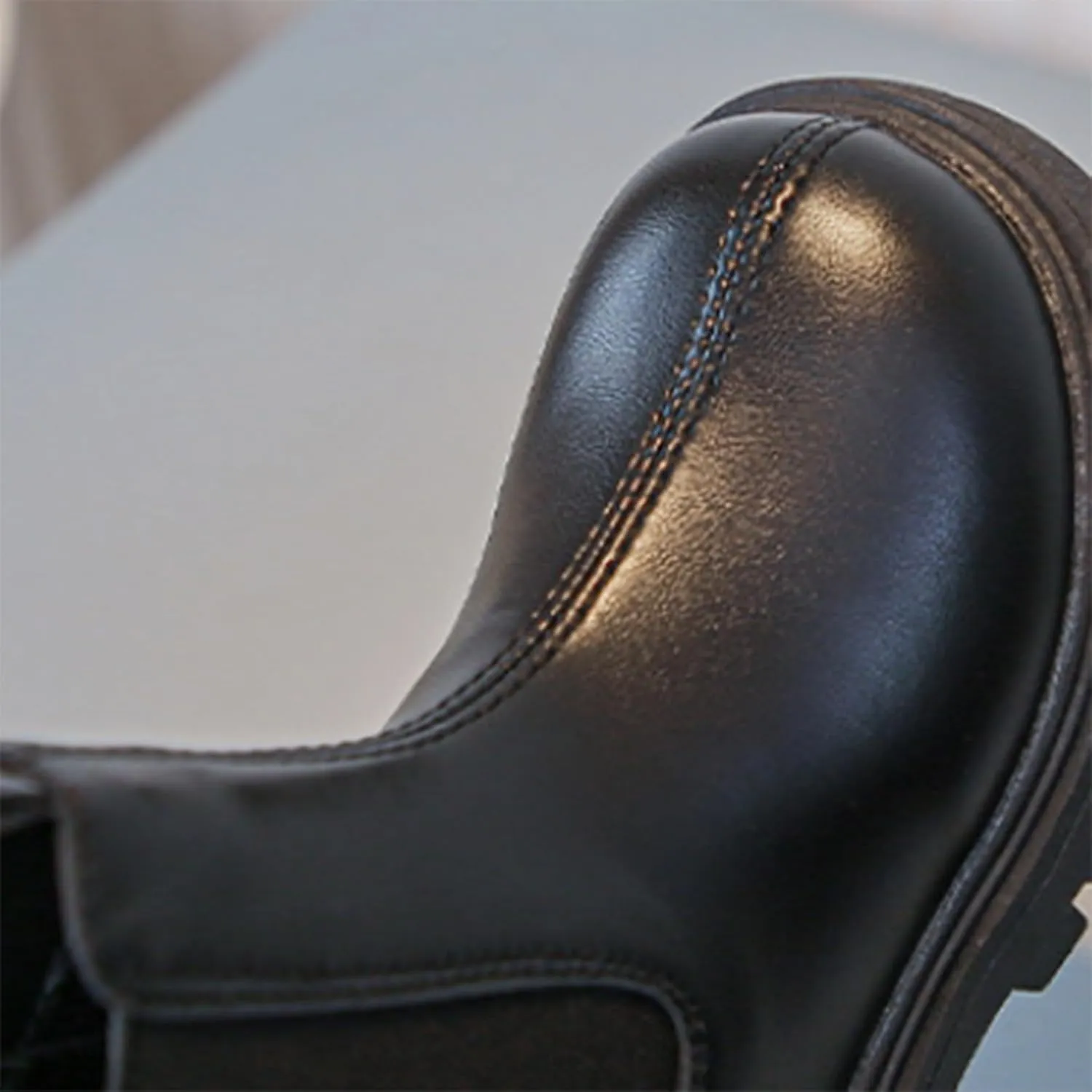 Leather aterproof Booties For Girls Kids Dress Dance Outdoor Non Slip Shoes Side Zipper Sole Soft Boots Light Comfy