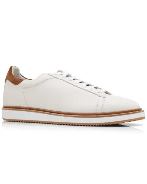 Leather Low Top Sneaker in Panama and Whiskey