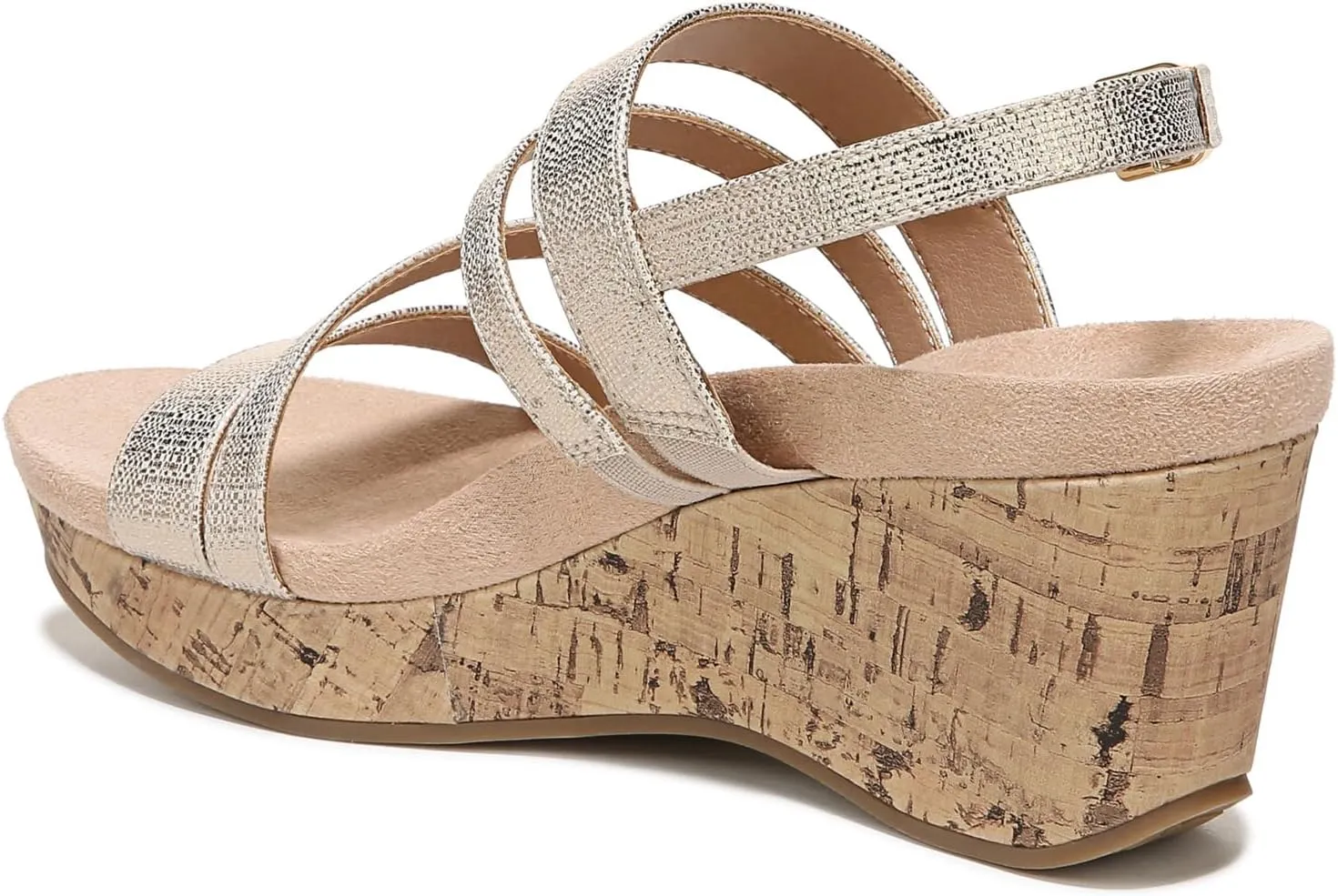 LifeStride Women's Discover Strappy Platform Wedge Sandal