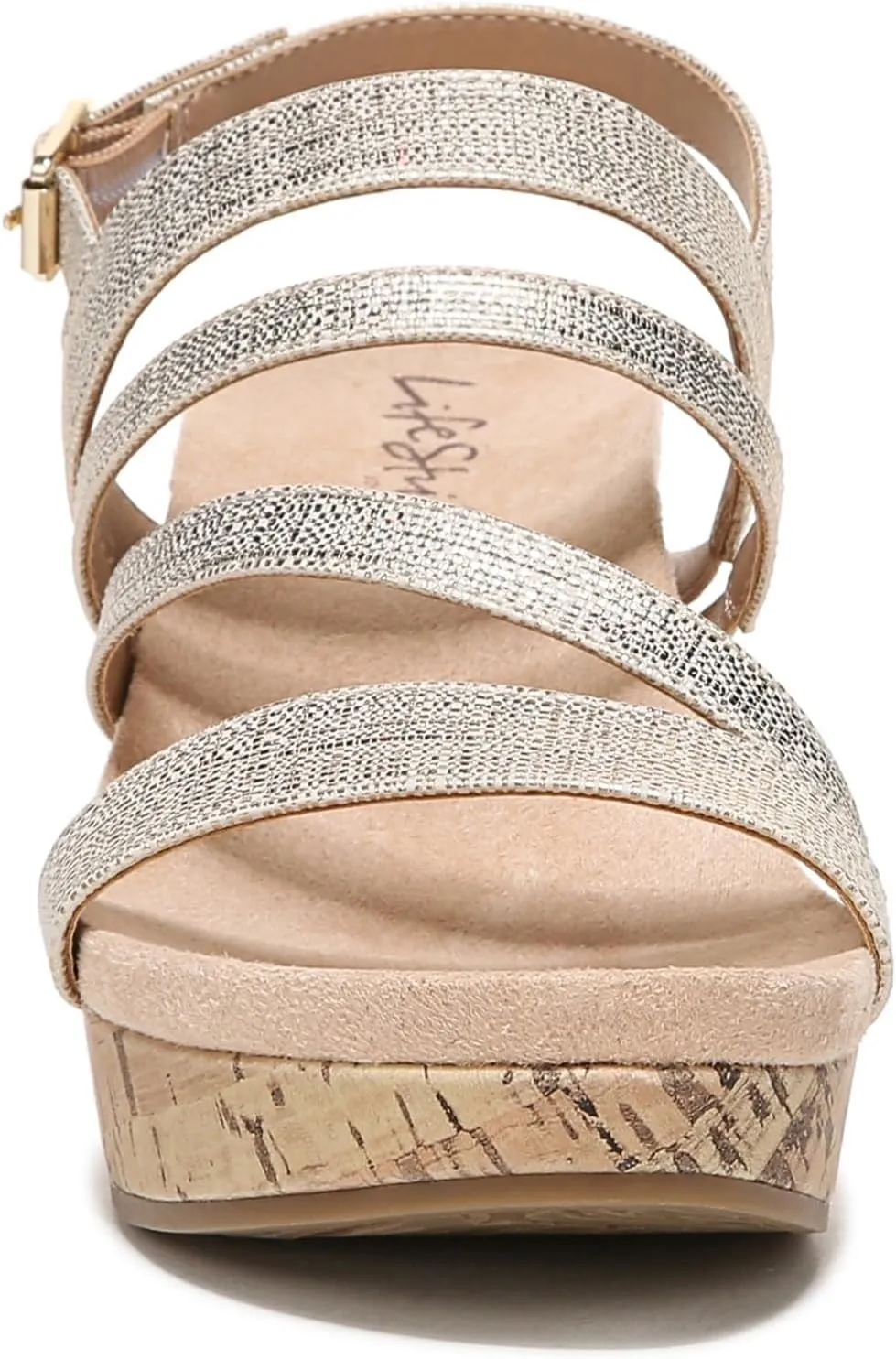 LifeStride Women's Discover Strappy Platform Wedge Sandal