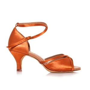Linked - Bow Shape Coverage Latin Dance Shoes (Suede Sole)