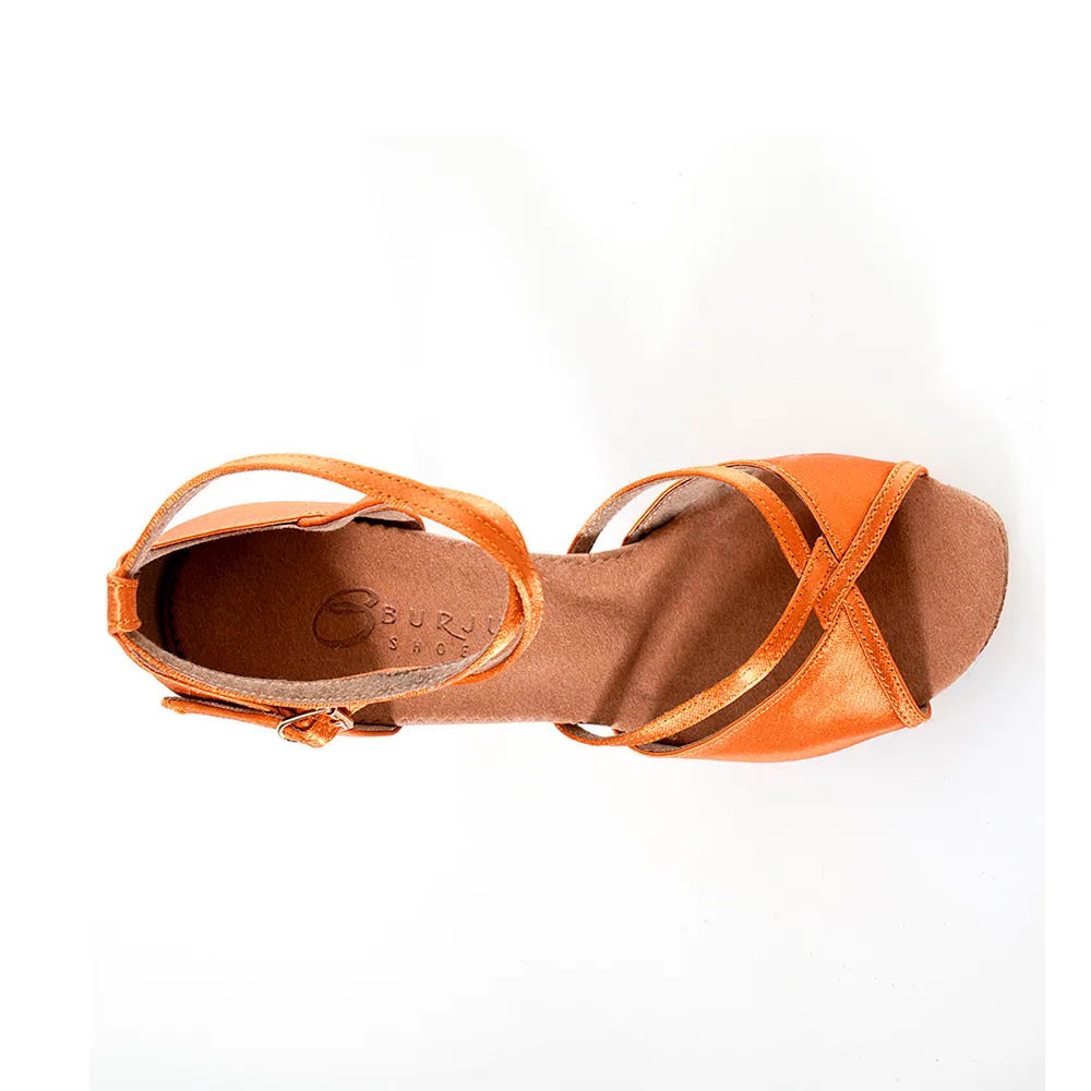 Linked - Bow Shape Coverage Latin Dance Shoes (Suede Sole)