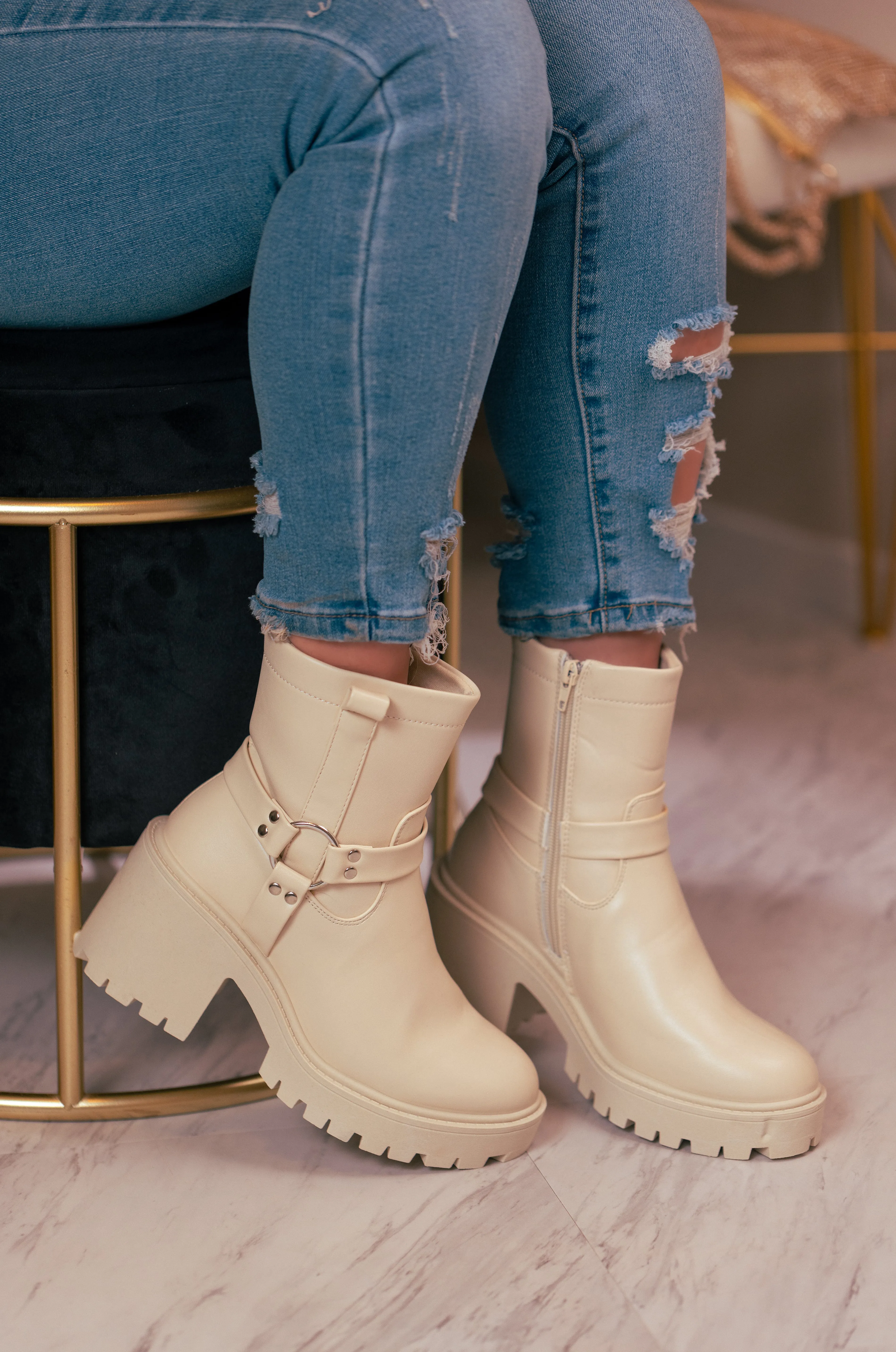 Lisbon - Women's Platform Combat Boots