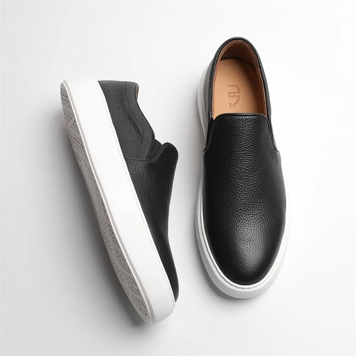 Loafers for Men - Genuine Leather Slip-On Loafers with Cloud Comfort | Cushioned Dress Shoes for All-Day Wear