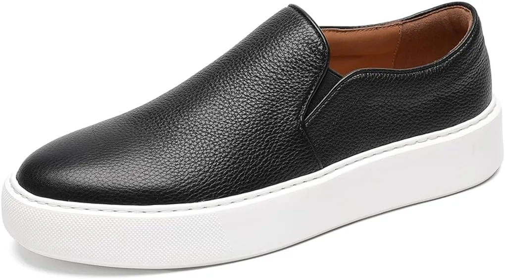 Loafers for Men - Genuine Leather Slip-On Loafers with Cloud Comfort | Cushioned Dress Shoes for All-Day Wear