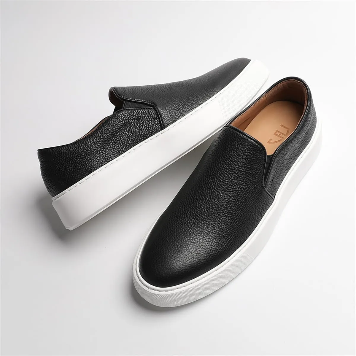 Loafers for Men - Genuine Leather Slip-On Loafers with Cloud Comfort | Cushioned Dress Shoes for All-Day Wear