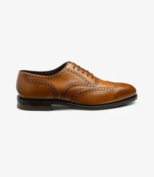 LOAKE BUCKINGHAM TAN OXFORD BROGUE RUBBER SOLE G-WIDE