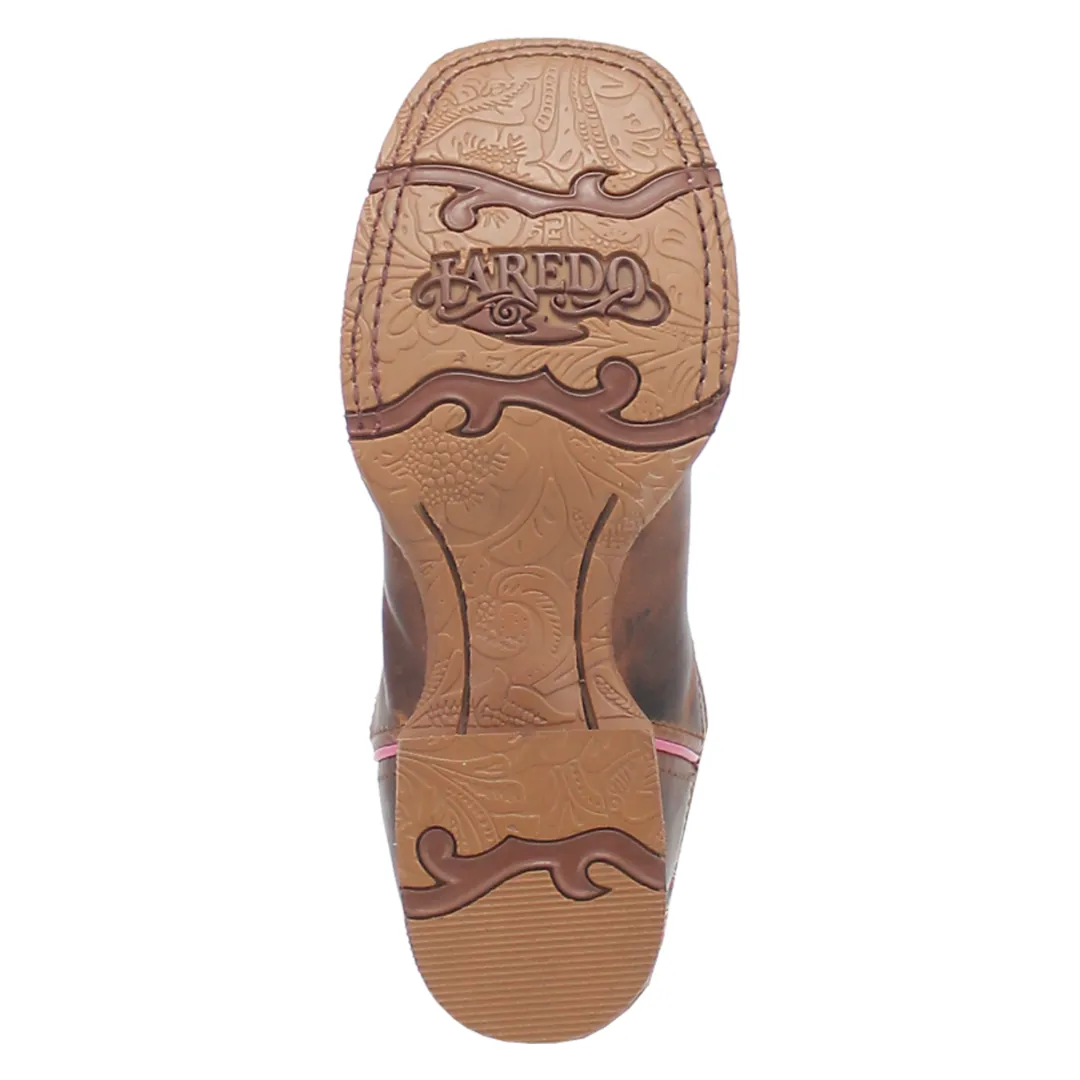 Lydia Leather Boot - Tan/Blue - 5604
