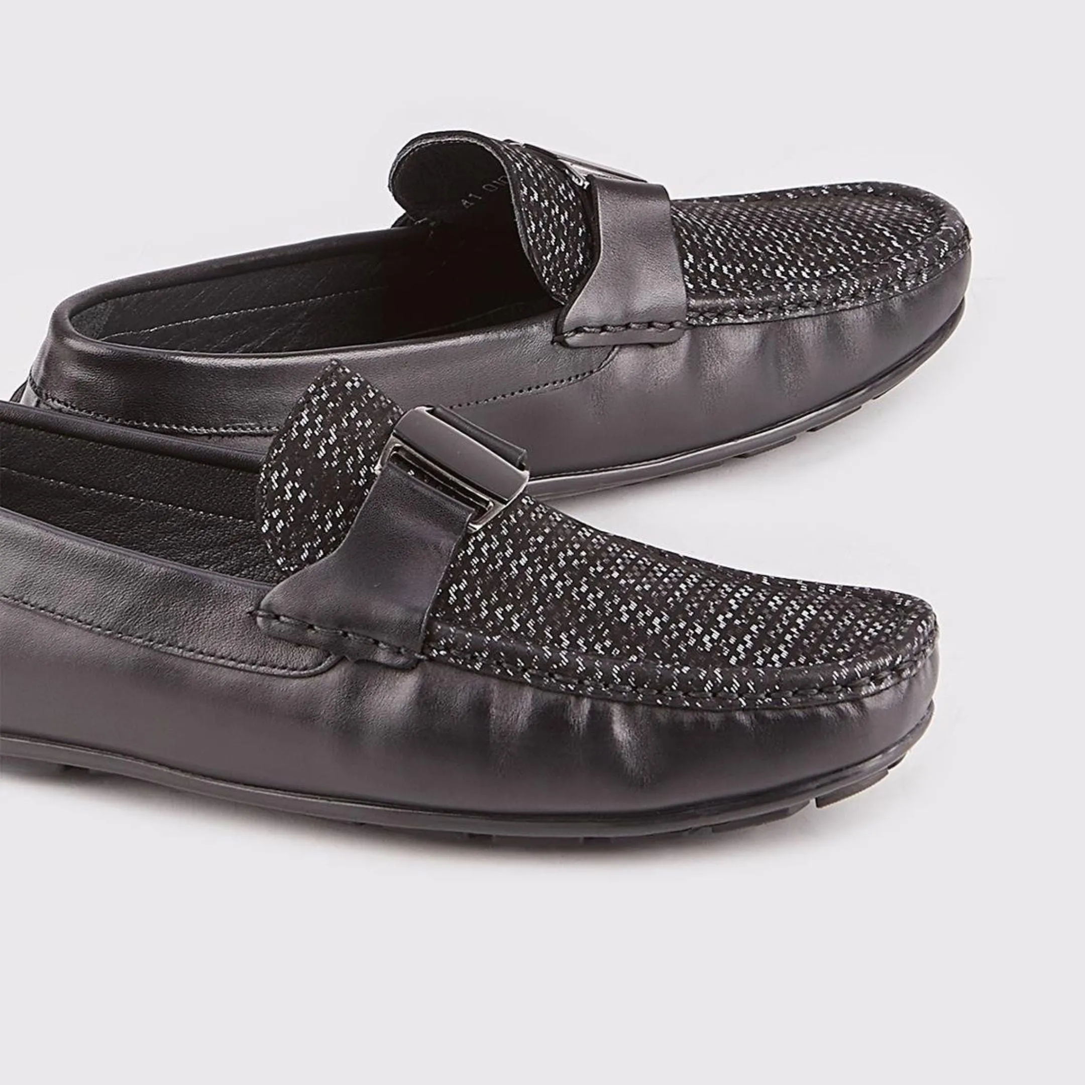 Madasat Black Leather Loafer - 018 |