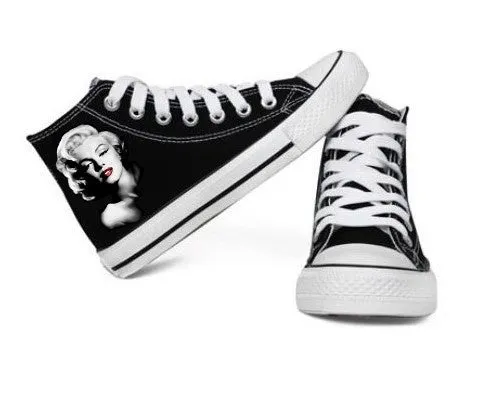 Marilyn Monroe Shoes High top Canvas Shoes Sneakers Women Shoes Gifts