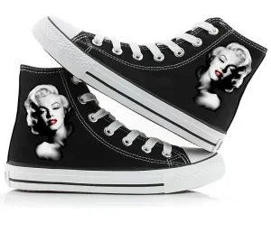 Marilyn Monroe Shoes High top Canvas Shoes Sneakers Women Shoes Gifts