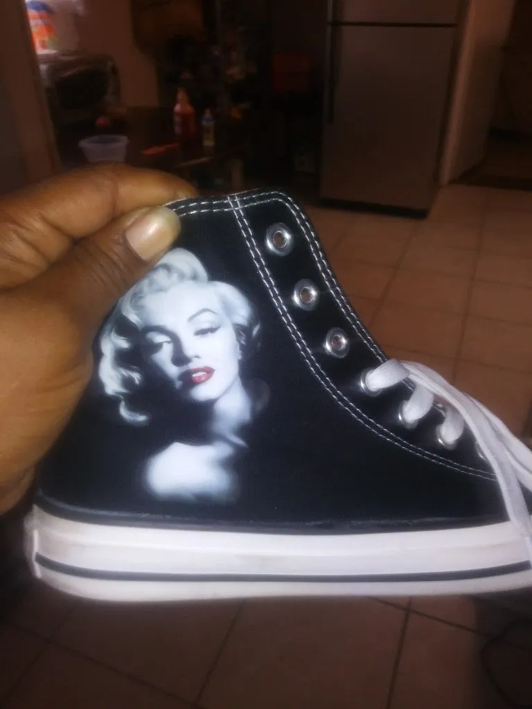 Marilyn Monroe Shoes High top Canvas Shoes Sneakers Women Shoes Gifts