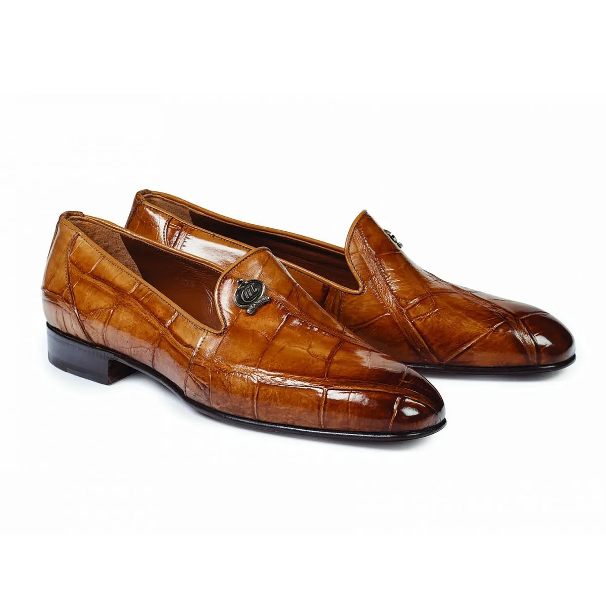 Mauri Men's Shoes Ghiberti Brandy Alligator Loafers 1017 (MA4624)