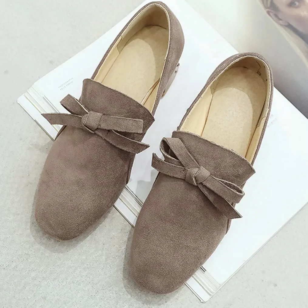Meefit Women Stacked Heel Loafers Square Toe Low Chunky Heel Slip On Pumps