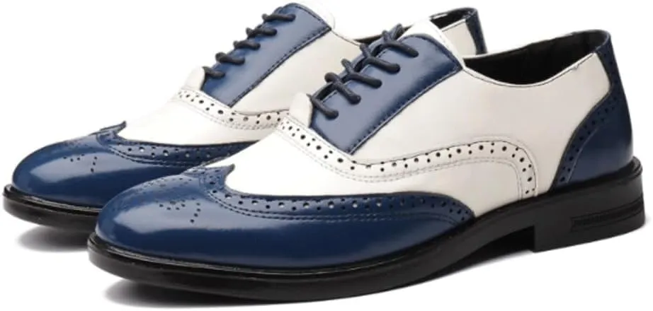 Men Formal Business Leather Oxford Shoes Daily All-Match Breathable Loafers Classic Lace-up Dress Brogue