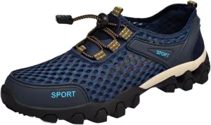 Men Summer Mesh Breathable Hiking Shoes Comfortable Walking Shoes Outdoor Travel Shoes Sneaker Rack for Men Bedroom Men Shoes