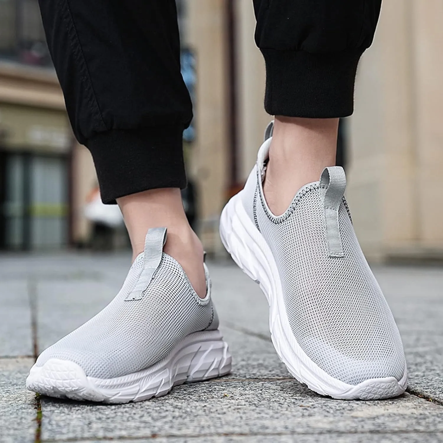 Mens Athletic Shoes Men's Fashion Sneakers Tennis Shoe for Men Slip on Shoe for Men Sport Mesh Sneaker