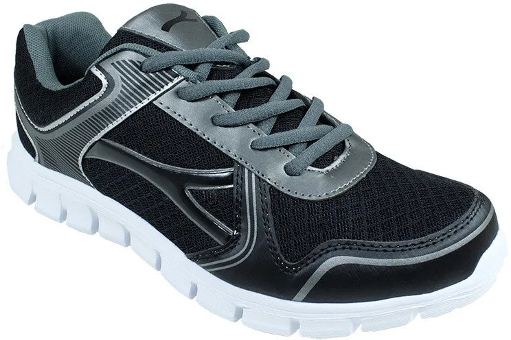 men's athletic sneakers - black/gray Case of 12