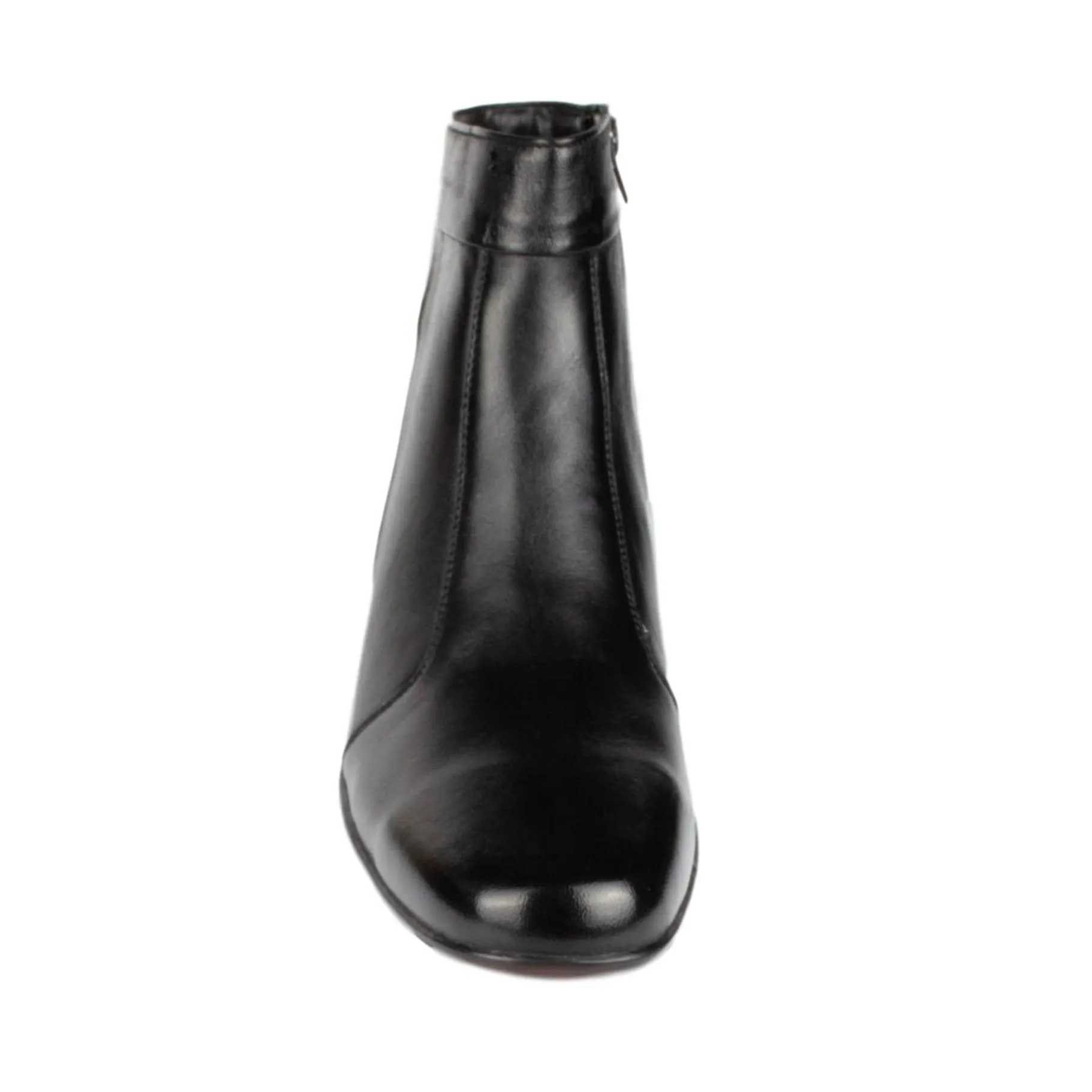 Mens Black Zip Up Ankle Boot